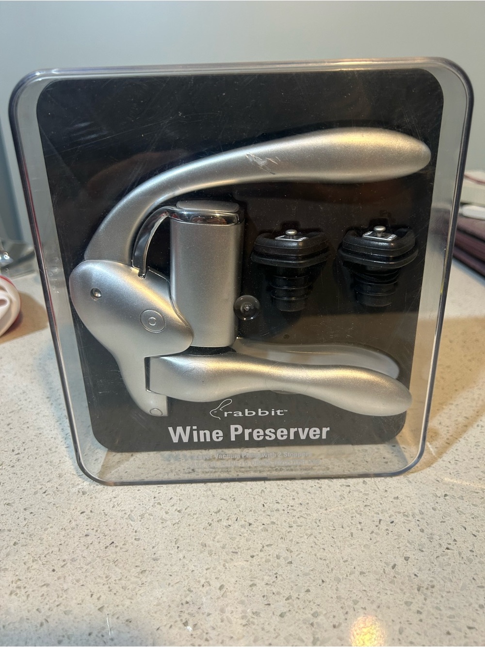 Rabbit Wine Preserver - Silver Wine Opener and Stoppers